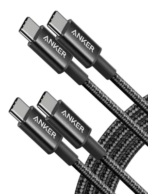 Produktbild von Anker 60W USB C auf USB C kabel PD 3.0 [2 Stück 1,8m]