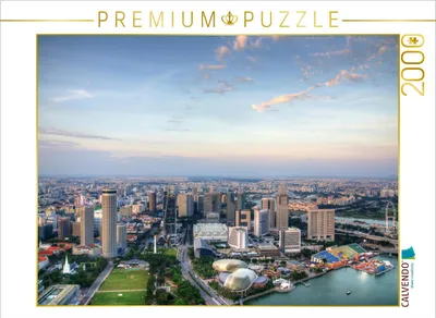 Produktbild von CALVENDO Puzzle Blick über Singapur 2000 Teile Puzzle quer | 2000 Teile Lege-Größe 90x67cm Foto-Puzzle für glückliche Stunden