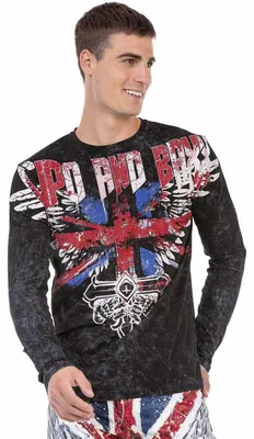 Produktbild von CL485 Herren Langarmshirt mit coolem Aufdruck