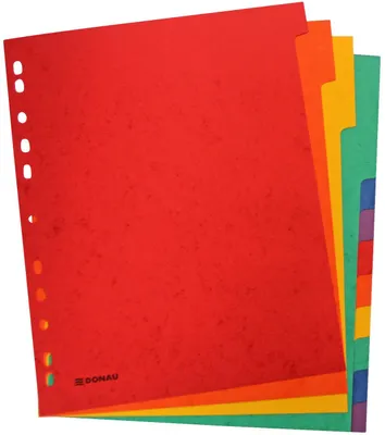Obrázok produktu pre DONAU 8671112-99 Register - prázdny, kartón, A4 ÜB, 12 listov, 6 farieb