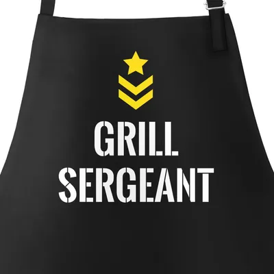 Produktbild von Grill Sergeant Grill-Schürze für Herren mit Spruch Moonworks® schwarz unisize