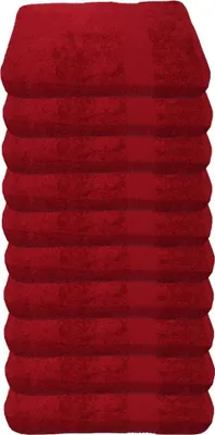 Zdjęcie produktu dla Zestaw 10 ręczników gości Julie Julsen, kolor bordowy, gramatura 600 g/m², wymiary 30 x 50 cm
