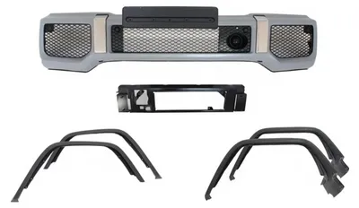 Zdjęcie produktu dla Zderzak przedni do Mercedes G W463 1989-2017 G65 Look poszerzenia nadkoli.