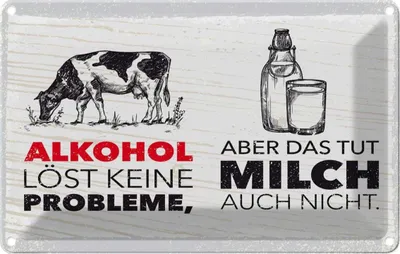 Produktbild von vianmo Blechschild 20x30 cm löst keine Probleme Spruch Zitat