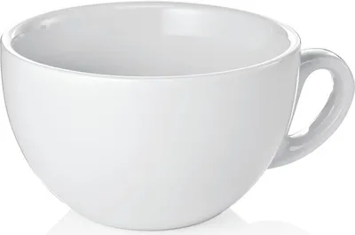 Produktbild von 6x Cappuccino Tasse Obertasse Italia 280 ml weiß, Porzellan