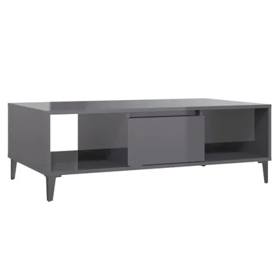 Obrázek produktu pro vidaXL Konferenční stolek High Gloss Grey 103,5x60x35 cm Dřevěný materiál
