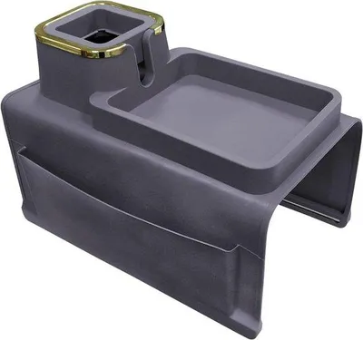 Image de Organiseur d'accoudoir avec porte-gobelet - Sac de banquette - Gris