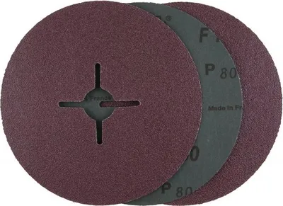 Zdjęcie produktu dla krążek fibrowy 150 mm P80 zestaw 3 szt