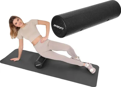 Obrázok produktu pre Enero Fit Fascia Roller Fitness Yoga EPP 15x90 cm - čierny masážny valec