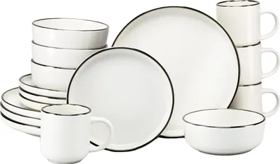 Obrázok produktu pre CreaTable, 24791, Nordic Festive Creme, kombinovaný servis 16-dielny, kamenina
