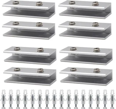 Productafbeelding van Glasklembevestigingen – Bevestiging voor glas – 8 stuks – Aluminium