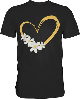 Produktbild von Gänseblümchen Herz Garten Shirt Gärtner – Black / XXL