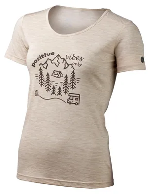 Image de T-shirt à manches courtes en Laine et bambou pour femme