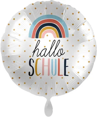 Produktbild von Hallo Schule Regenbogen Folienballon 43cm