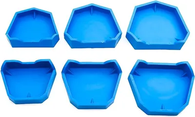 Dental Gips Model Base 6er Pack – Silikon Labor Formen, Blau