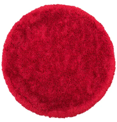 Produktbild von BELIANI Shaggy Teppich Rot Polyester Baumwolle ø 140 cm Hochflor Getuftet Rechteckig