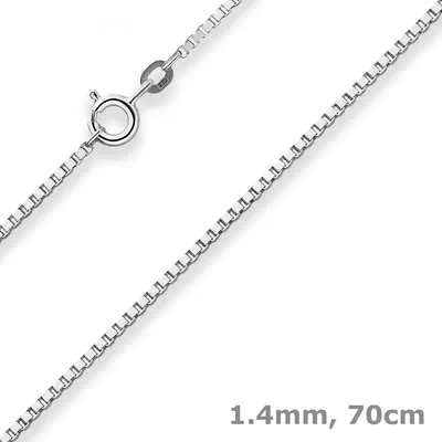 1-4mm-Veneziakette-aus-925-Silber-rhodiniert-70cm
