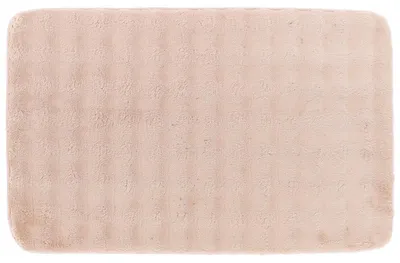 Produktbild von TENDANCE Badvorleger Duschvorleger 50 x 80 cm Badematte rosa mit Felloptik Badezimmerteppich