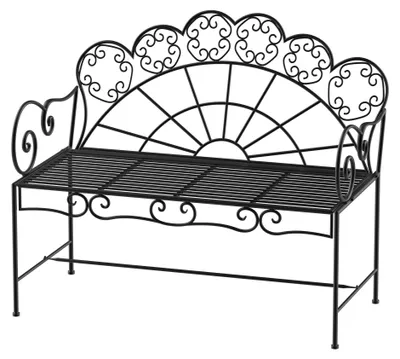 Produktbild von 2-SitzerGartenbankrobust,ParkbankrostfreiSitzbankBankGartenmöbelfürTerrasse,GartenunddengenerellenAußenbereich107cmx55,5cmx90,5cm,Schwarz