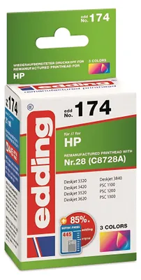 Produktbild von edding Tintenpatrone EDD-174 3-farbig HP Nr.28
