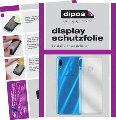 Produktbild von 2x Schutzfolie für Samsung Galaxy A30s Rückseite klar Displayschutzfolie Folie Display Schutz dipos