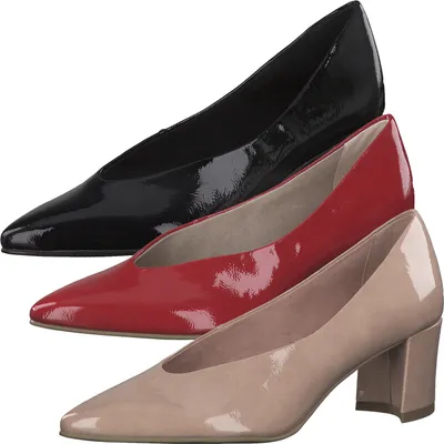 Produktbild von MARCO TOZZI Damen Pumps Blockabsatz Lack 2-22419-26, Größe:40 EU, Farbe:Schwarz