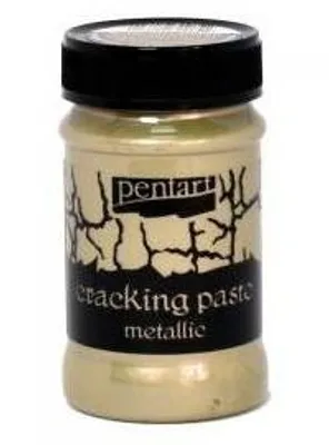 Zdjęcie produktu dla Pasta pękająca - cracking paste metallic - ciemne złoto / old gold 100ml - Pentart