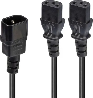 Imagen del producto de Lindy 30039 IEC-Y-Stromversorgungskabel,2m 1xIEC320 C14 - 2xIEC320 C13