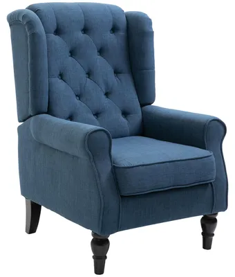 Produktbild von EleganterOhrensessel,dickgepolstert,abnehmbarerBezug,74x86x102cm,Blau