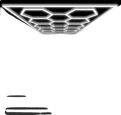Image de Éclairage LED pour garage, haute luminosité, à monter soi-même, 14 grilles avec cadre
