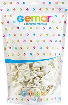 Zdjęcie produktu dla Balony pastelowe Białe, G120, 33 cm, 50 szt.