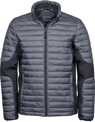 Produktbild von Tee Jays 9626 | Herren Crossover Softshell Jacke - Farbe: Space Grey/Black - Größe: 4XL