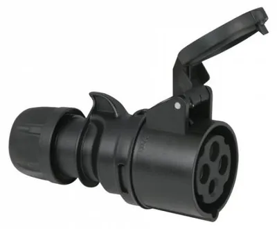 Obrázok produktu pre PCE CEE 16 A/400 V 4-pólová zástrčka čierna - IP44