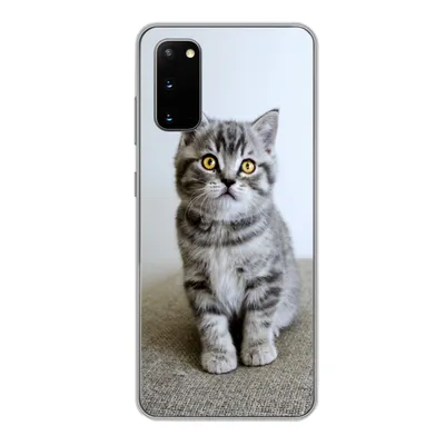 Produktbild von MuchoWow® Handyhülle Schutzhülle Hülle für Samsung Galaxy S20 Kätzchen - Augen - Gelb - Mädchen - Kinder - Jungen - Kinder Silikon Softcase Handy Hülle - Bild