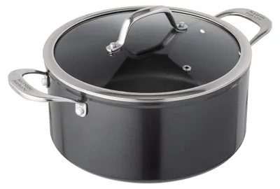 Kochtopf 5,1 L/24 cm, Aluminium, Antihaftbeschichtung, Induktion, schwarz