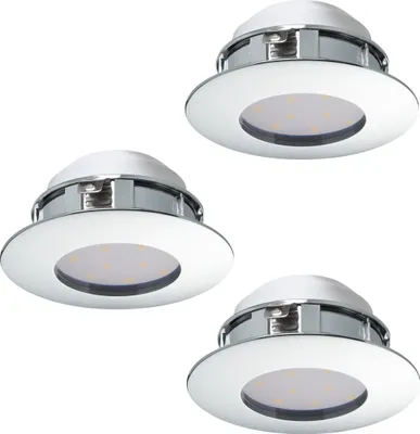 Produktbild von PINEDA Einbauleuchte Einbaulampe Deckenlampe Deckenleuchte - Ø7,8 x ET35 cm - chrom - 3X4,9W inkl.