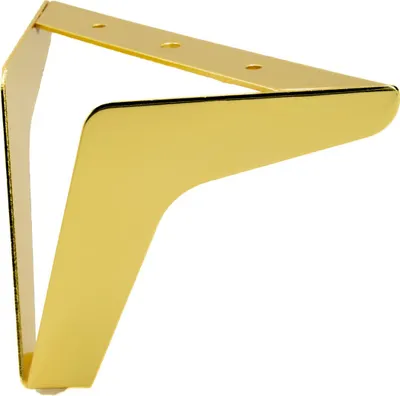 Image de Pied de canapé Loft doré de 13 cm de hauteur - Design unique pour canapé et meubles, métal avec finition chromée, idéal pour les intérieurs stylés.