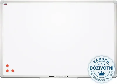 Obrázek produktu pro Magnetická tabule Ceramic Premium - keramický povrch, hliníkový rám 200x100 cm
