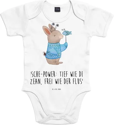 Produktbild von Mr. & Mrs. Panda overall baby Fische Astrologie 1. - 3. Monat - Heather Grey - Geschenk, Fischer, Strampler, Sternzeichen, Einteiler, babykleidung body, Babybody