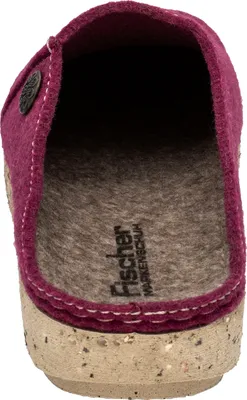 Produktbild von Fischer Damen Hausschuh Filz Pantoffel Plateau florale Zierniete 636300, Größe:38 EU, Farbe:Pink
