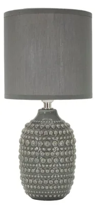 Zdjęcie produktu dla o Ferretti lampka nocna kropki E14 Ø 15x30,5 cm szara