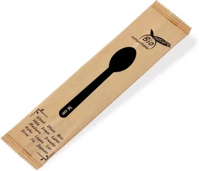 Produktbild von 100 Stück Einweg-Holzlöffel, hygienisch verpackt, 16 cm