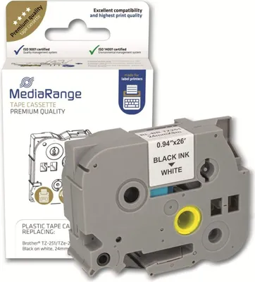Produktbild von MediaRange Schriftbandka. Brother TZ-251/TZe-251 24mmx8m sw