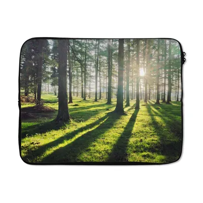 Produktbild von MuchoWow® Laptop Hülle 15 Zoll Bäume - Natur - Wald Laptoptasche - Laptoptasche - Sleeve - Rundum-Schutz