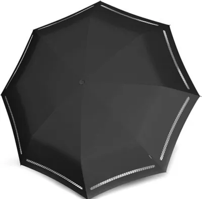 Image de Knirps parapluie de poche parapluie T.200 Medium Duomatic Reflective Black noir argenté