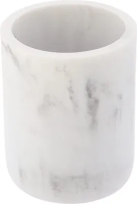 Produktbild von Tendance Zahnputzbecher weiß Polyresin 7,6x7,6x9,5 cm Badezimmer Dekoration