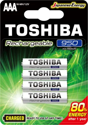 Immagine prodotto di Batteria TOSHIBA NiMh R03/950mAh ricaricabile in blister 4 pezzi