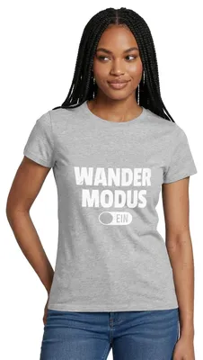 Produktbild von Spreadshirt Wandermodus Ein Frauen T-Shirt, XL, Grau meliert