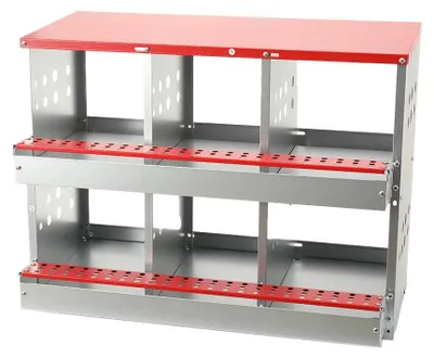Image de Nid pour poules - Nichoir - Acier galvanisé - Facile à nettoyer - Durable - Pour poules, canards, oies - Pour la ponte