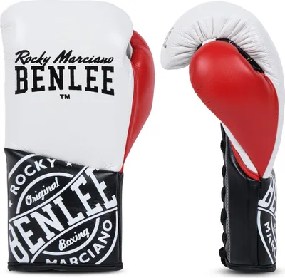 Produktbild von Boxhandschuhe aus Leder CYCLONE White/Black/Red 10 oz R BENLEE